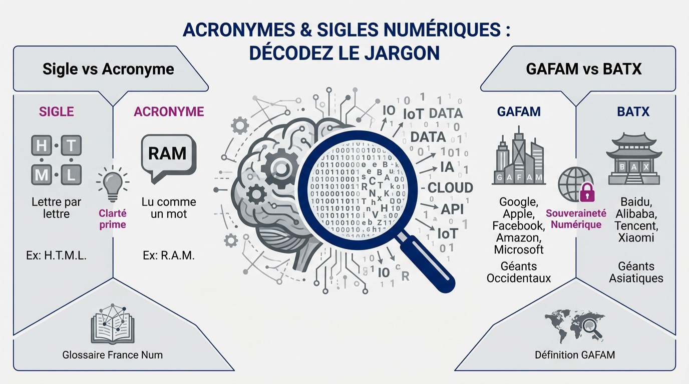Tableau synthétique des sigles et acronymes informatiques