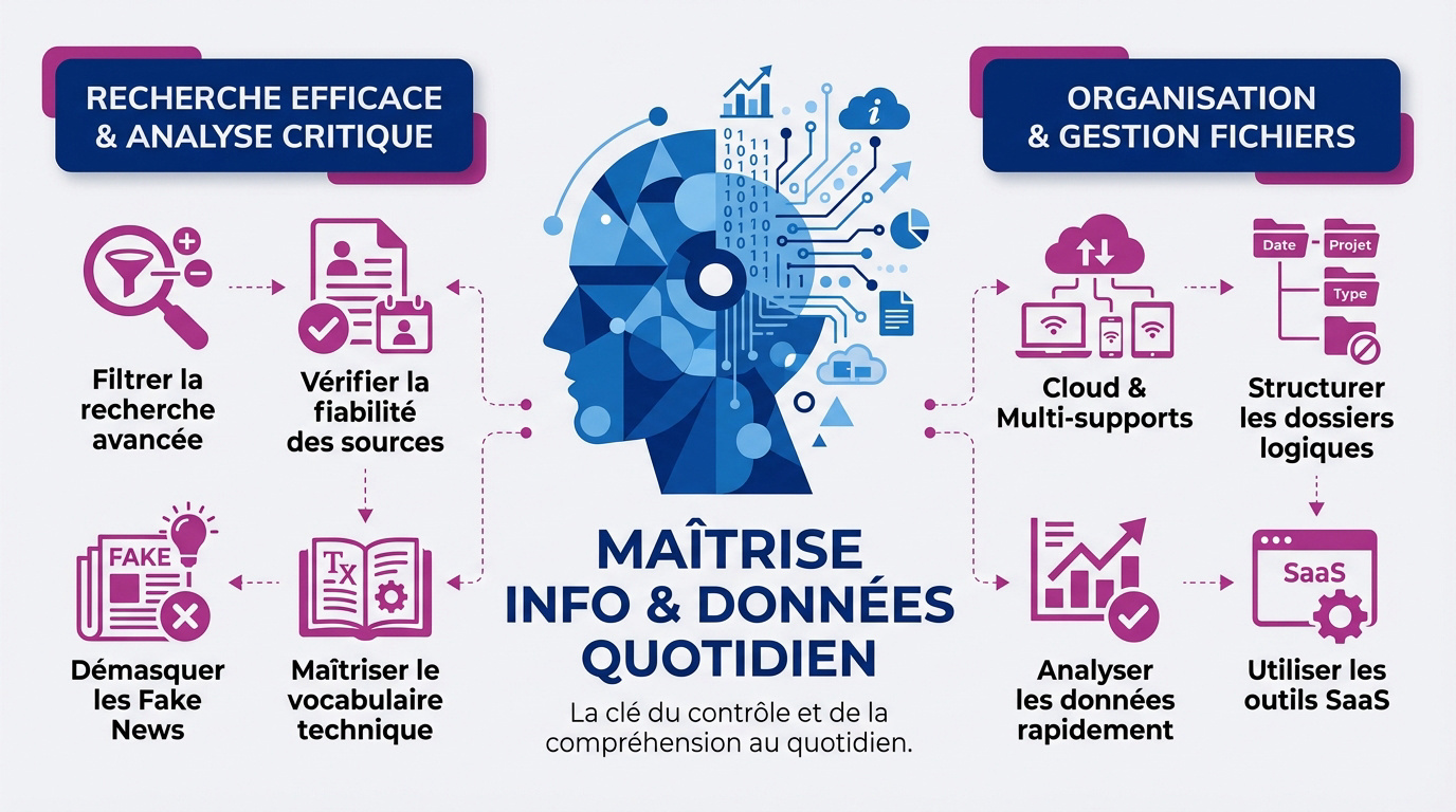 Maîtrise de l'information et des données numériques au quotidien