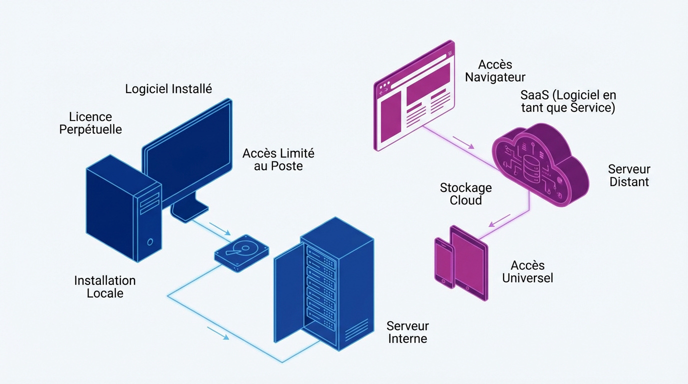 Comparaison installation locale vs SaaS