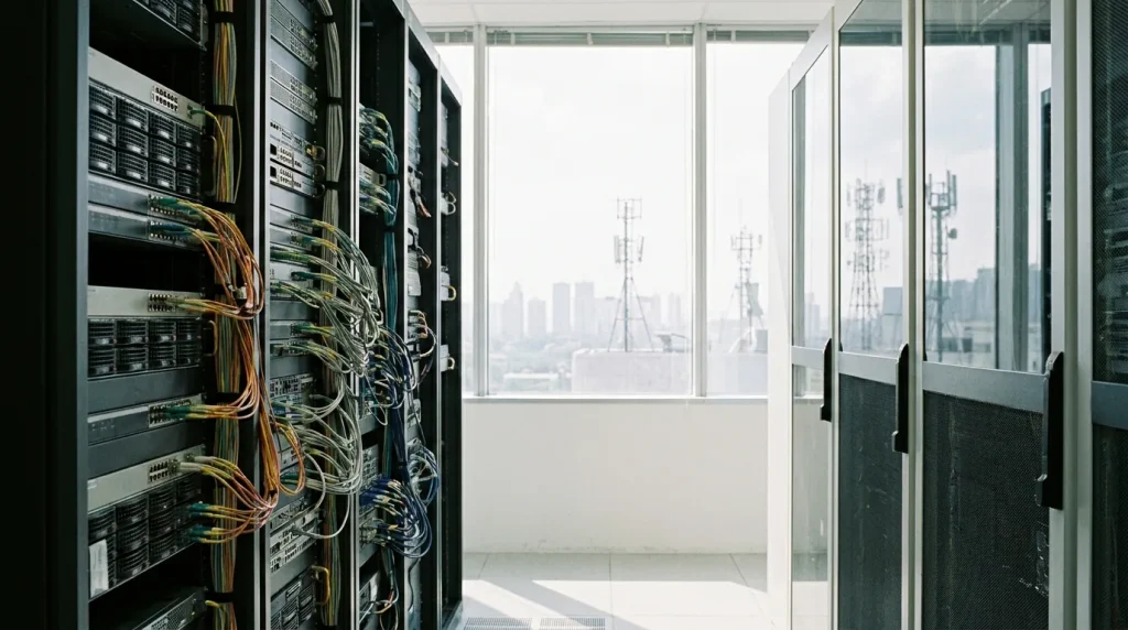 Schéma illustrant le fonctionnement d'Internet et la connexion entre ordinateurs et serveurs