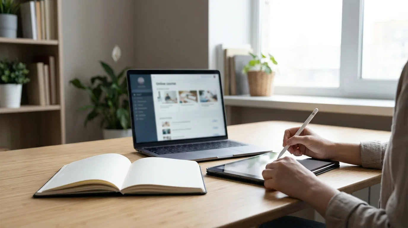 E-learning définition : interface d'apprentissage en ligne avec contenus numériques et outils pédagogiques
