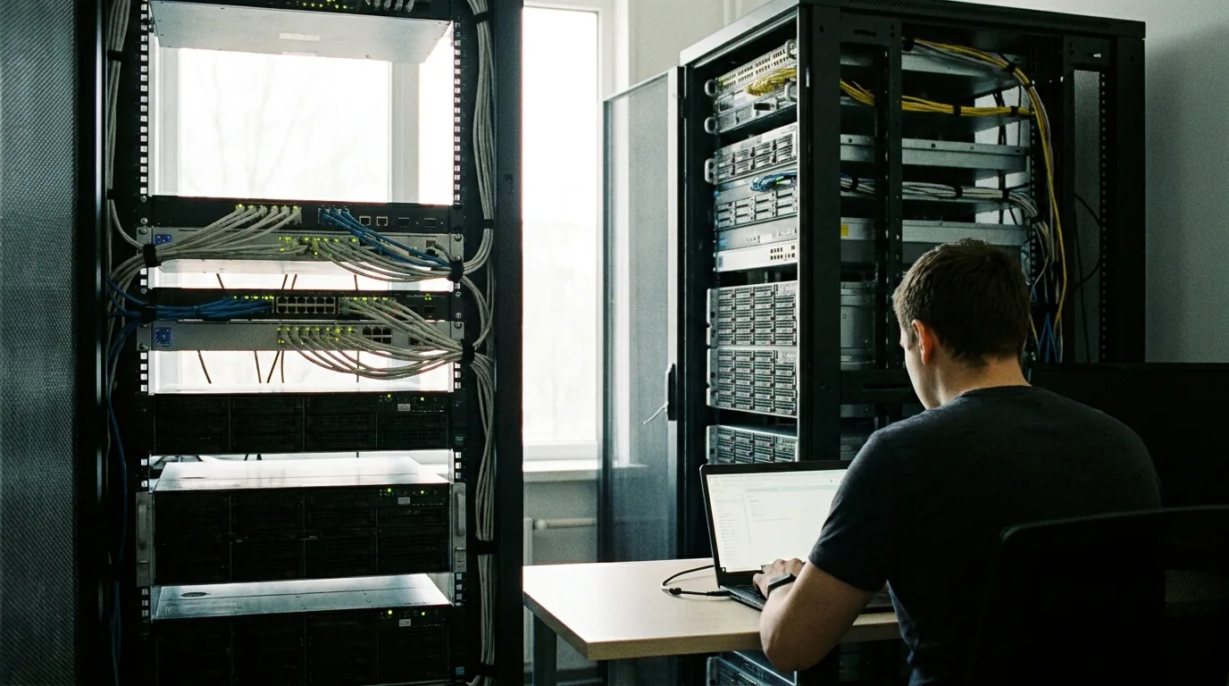 Schéma de connexion entre ordinateurs et serveurs illustrant les principes d'un réseau informatique