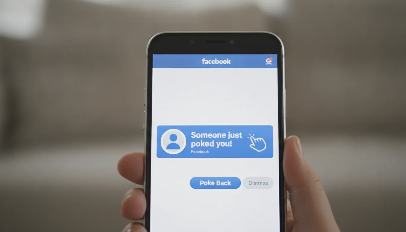 Notification de poke sur Facebook montrant comment fonctionne cette fonctionnalité de réseau social